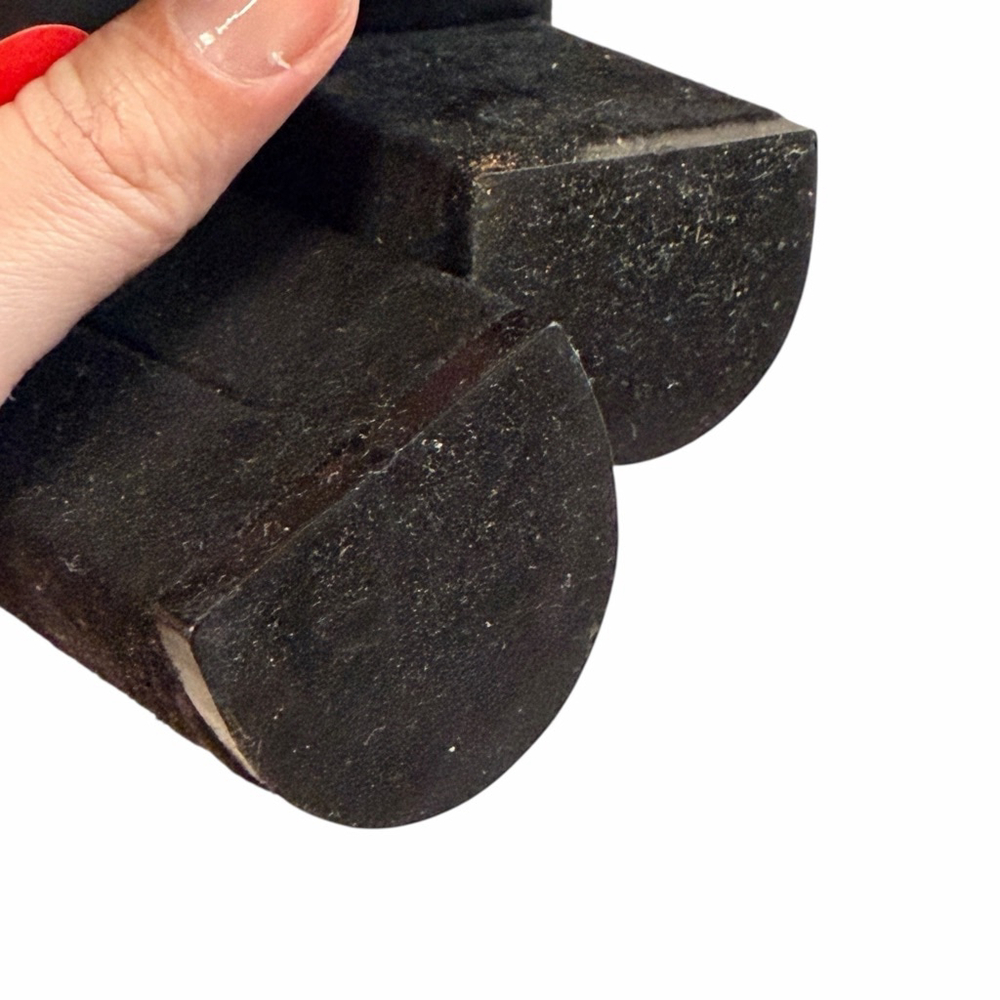 Cape Robbin Black Lace Up Braided Strap Block Heel Sandals Women’s Size 9 - Picture 10 of 11